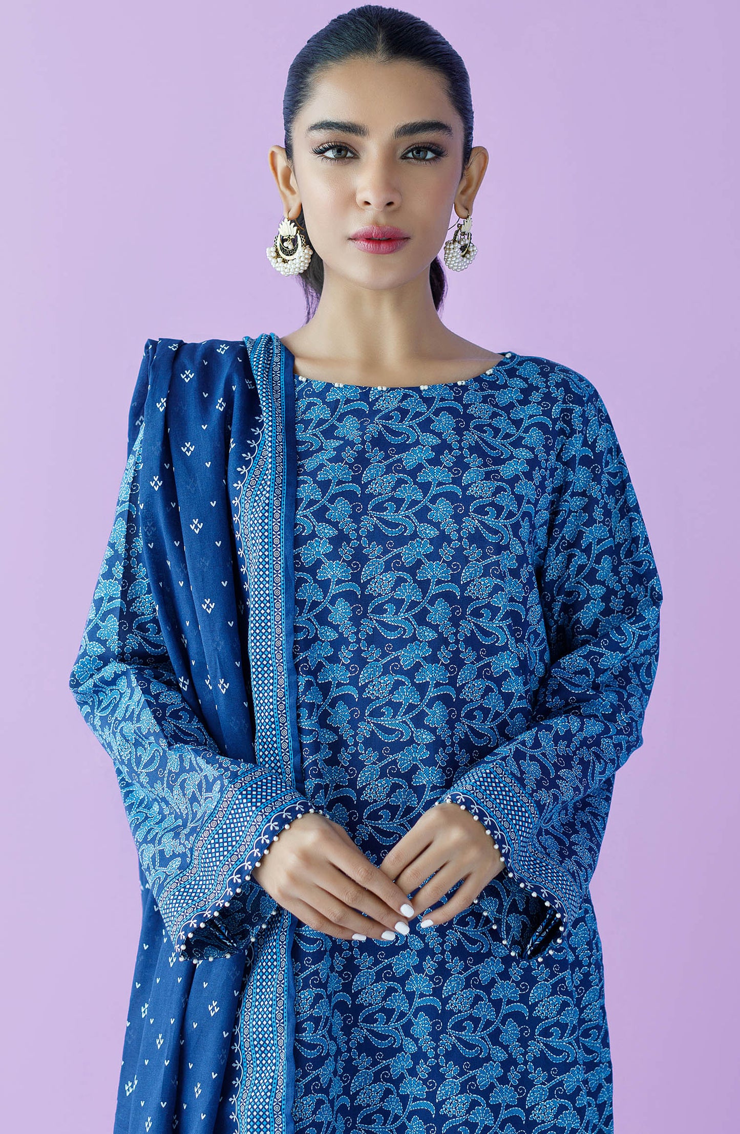 OTL-23-156/S BLUE LAWN  READY TO WEAR SHIRT DUPATTA PANTS