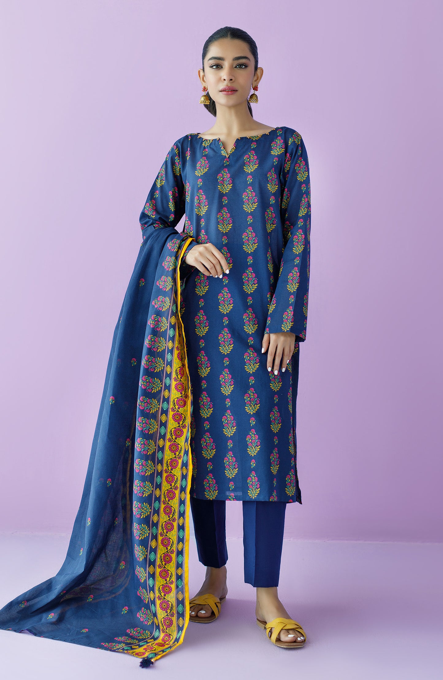 OTL-23-147/S BLUE LAWN  READY TO WEAR SHIRT DUPATTA PANTS