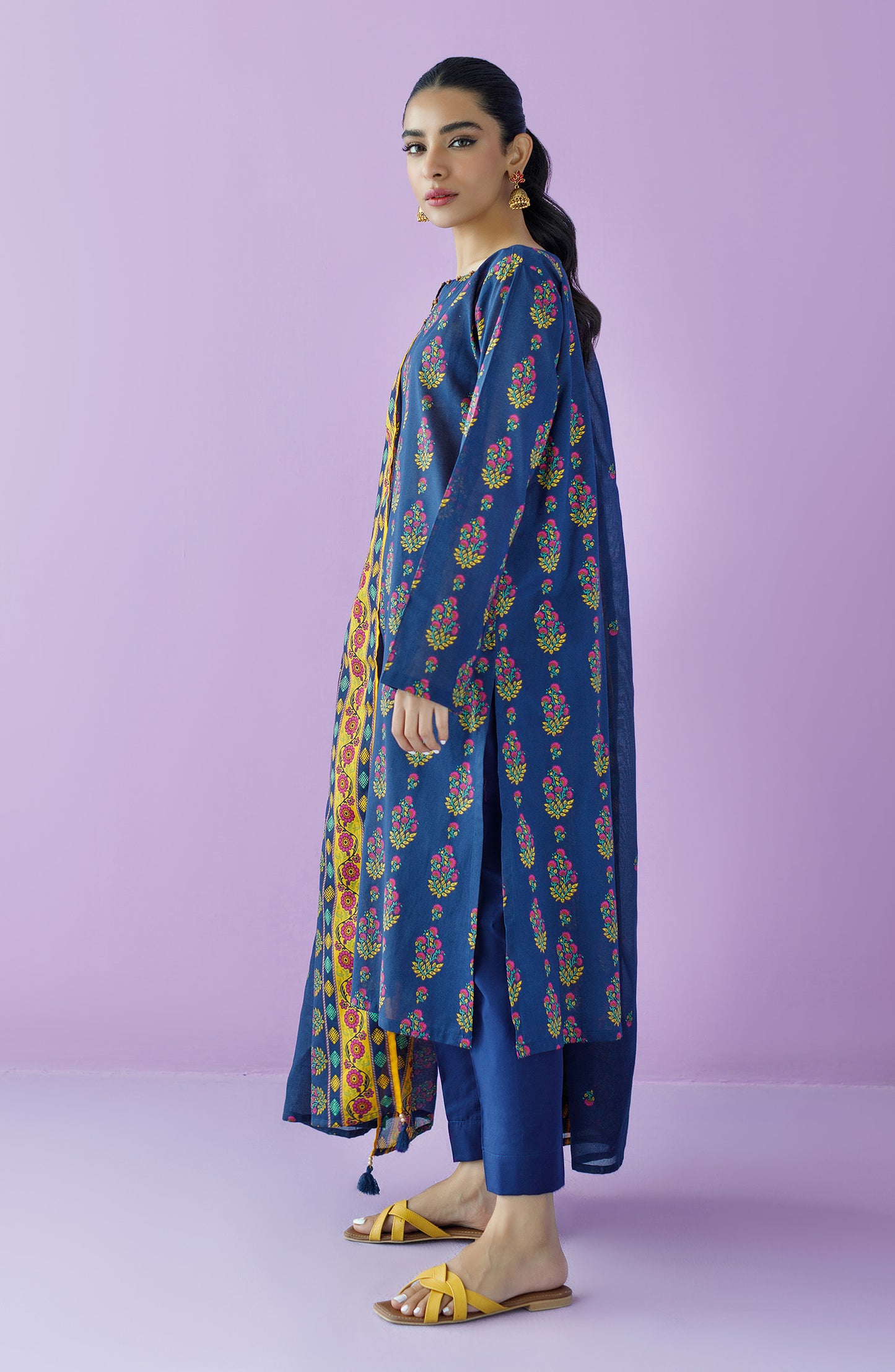 OTL-23-147/S BLUE LAWN  READY TO WEAR SHIRT DUPATTA PANTS