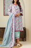 Stitched 3 Piece Printed Khaddar Shirt , Khaddar Pant and Khaddar Dupatta (OTL-24-180/S SKY BLUE)