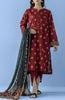 Stitched 3 Piece Printed Lawn Shirt , Cambric Pant and Bimber Chiffon Dupatta (OTL-24-038/S MAROON)