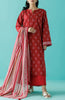 Stitched 3 Piece Printed Lawn Shirt , Cambric Pant and Lawn Dupatta (OTL-24-223/S RED)