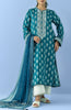 Stitched 2 Piece Printed Embroidered Lawn Shirt and Chiffon Dupatta (NRDS-24-010/S BLUE)