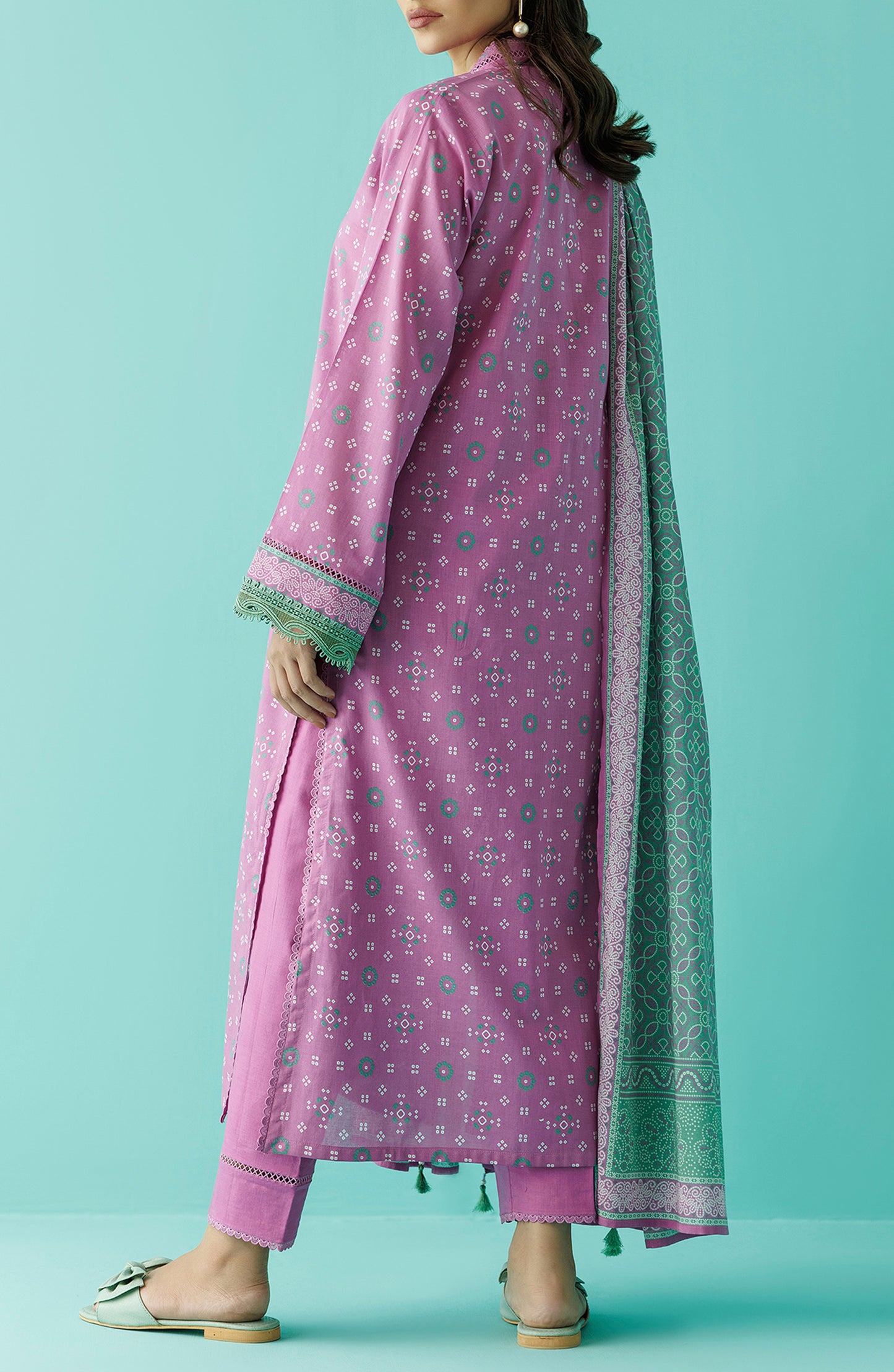 OTL-24-047/U FONDANT PINK LAWN Women UNSTITCHED SHIRT DUPATTA PANTS