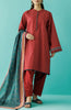 Stitched 3 Piece Printed Lawn Shirt , Cambric Pant and Lawn Dupatta (OTL-24-056/S MAROON)