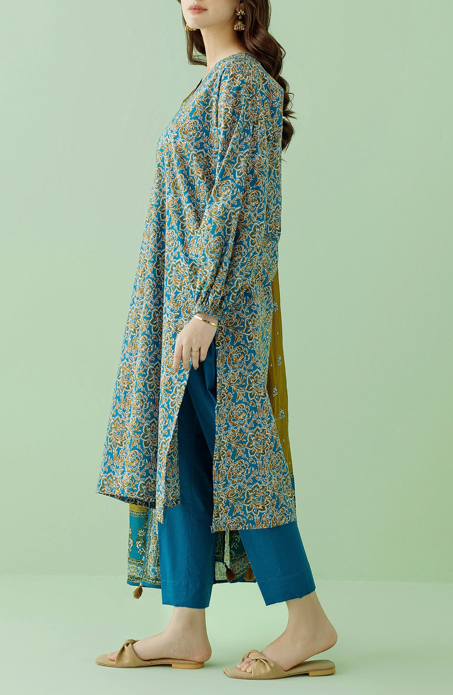 OTL-23-362/U TEAL LAWN Women UNSTITCHED SHIRT DUPATTA PANTS