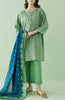 Stitched 3 Piece Printed Lawn Shirt , Cambric Pant and Lawn Dupatta (OTL-23-363/S TEAL)