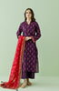 Stitched 3 Piece Printed Lawn Shirt , Cambric Pant and Lawn Dupatta (OTL-23-347/S PURPLE)