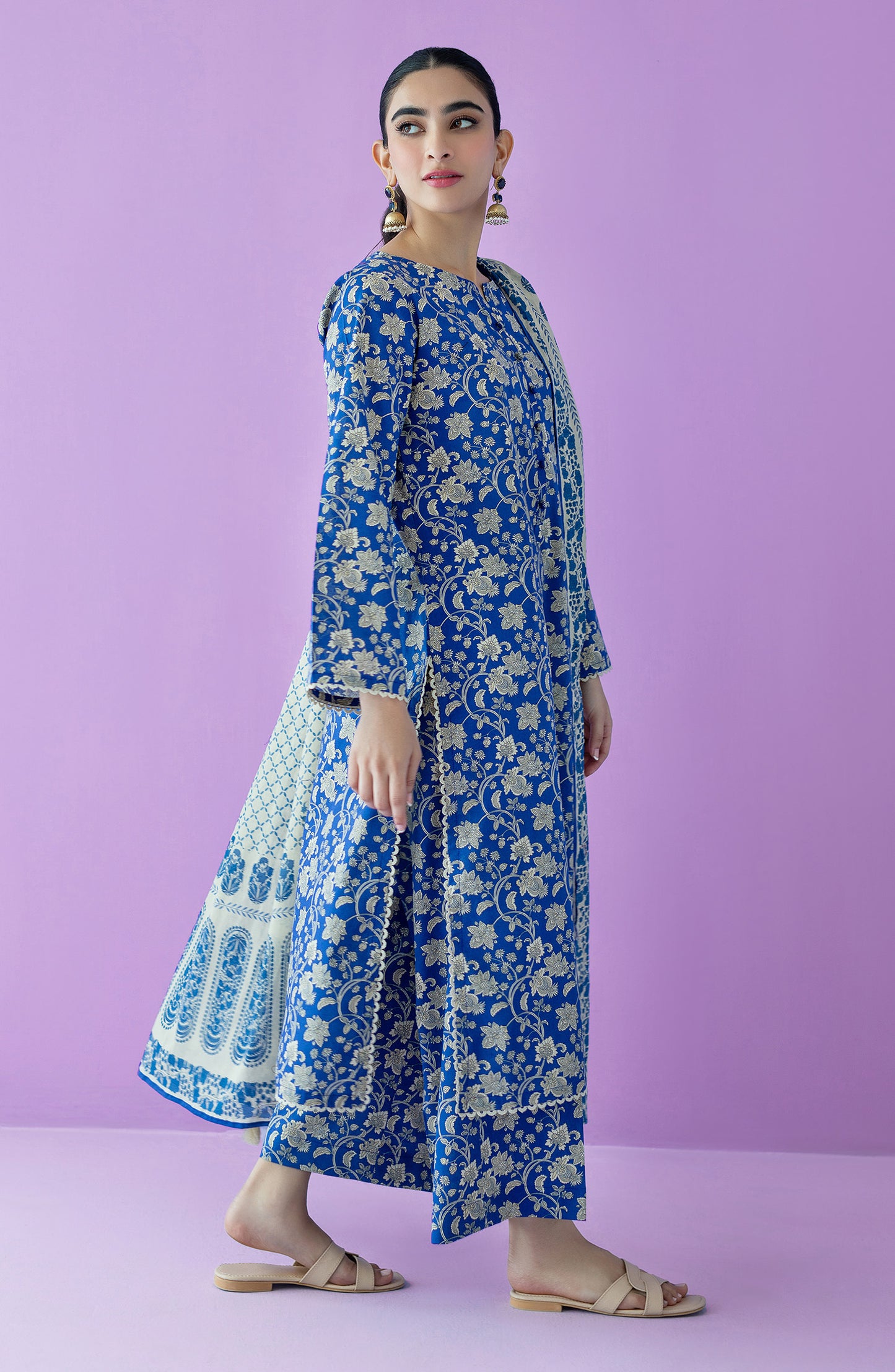 OTL-23-163/S BLUE LAWN  READY TO WEAR SHIRT DUPATTA PANTS