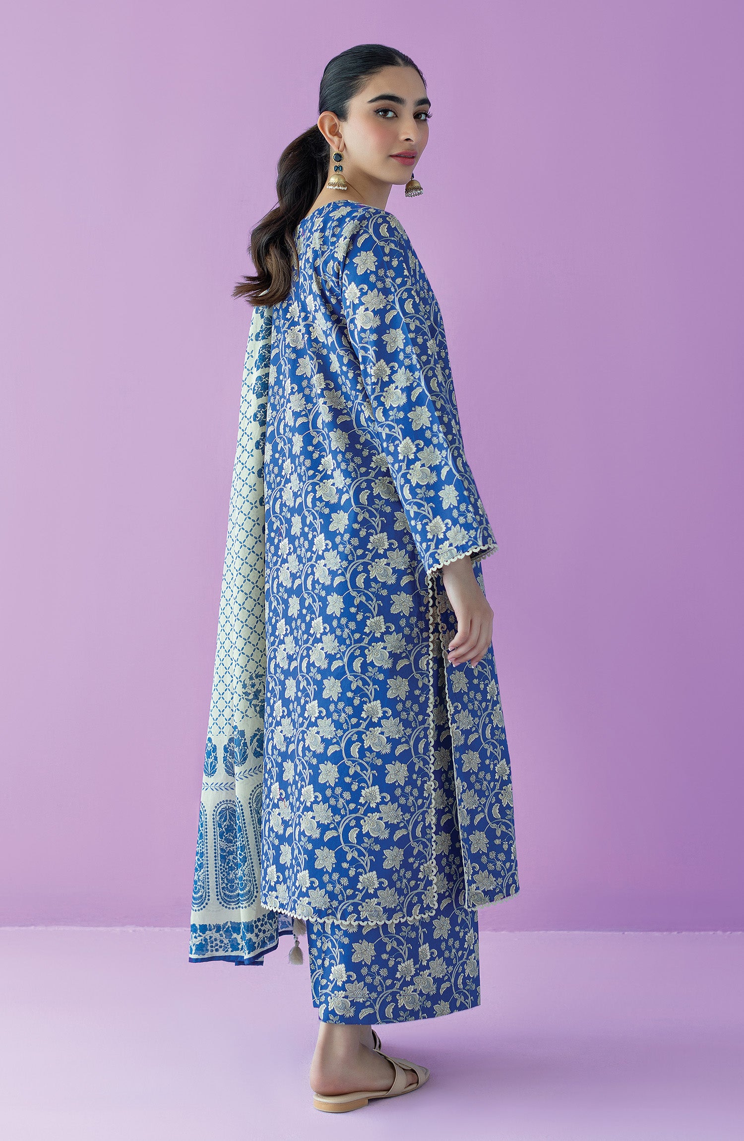 OTL-23-163/S BLUE LAWN  READY TO WEAR SHIRT DUPATTA PANTS