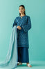 Stitched 3 Piece Printed Lawn Shirt , Cambric Pant and Lawn Dupatta (OTL-24-234/S BLUE)