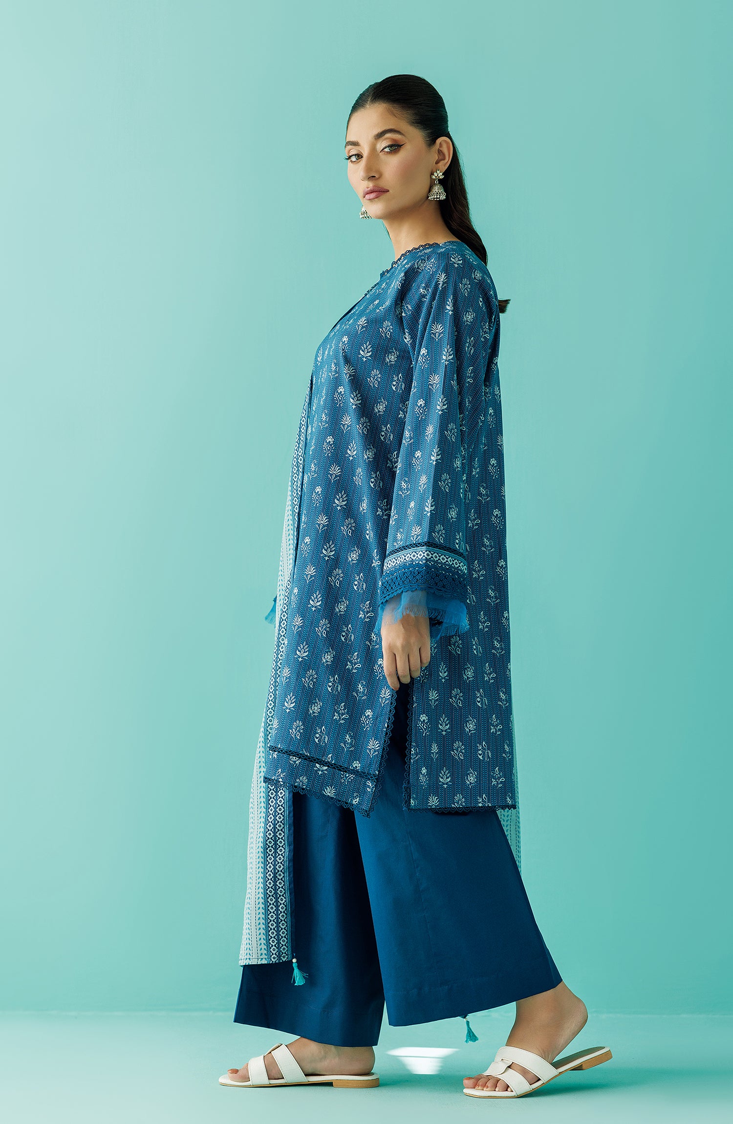 OTL-24-234/S BLUE LAWN Women READY TO WEAR SHIRT DUPATTA PANTS