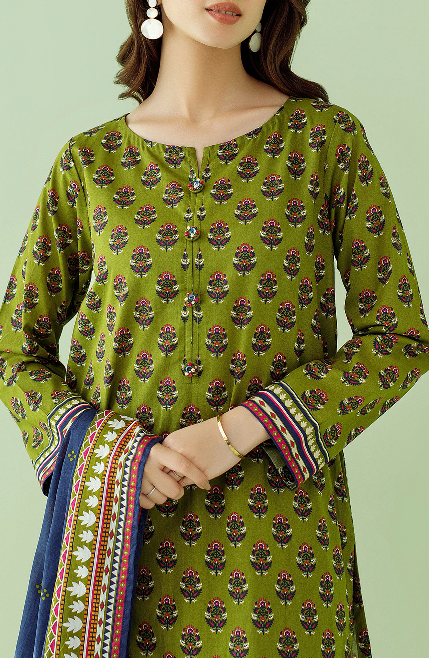 OTL-23-344/U L.GREEN LAWN Women UNSTITCHED SHIRT DUPATTA PANTS