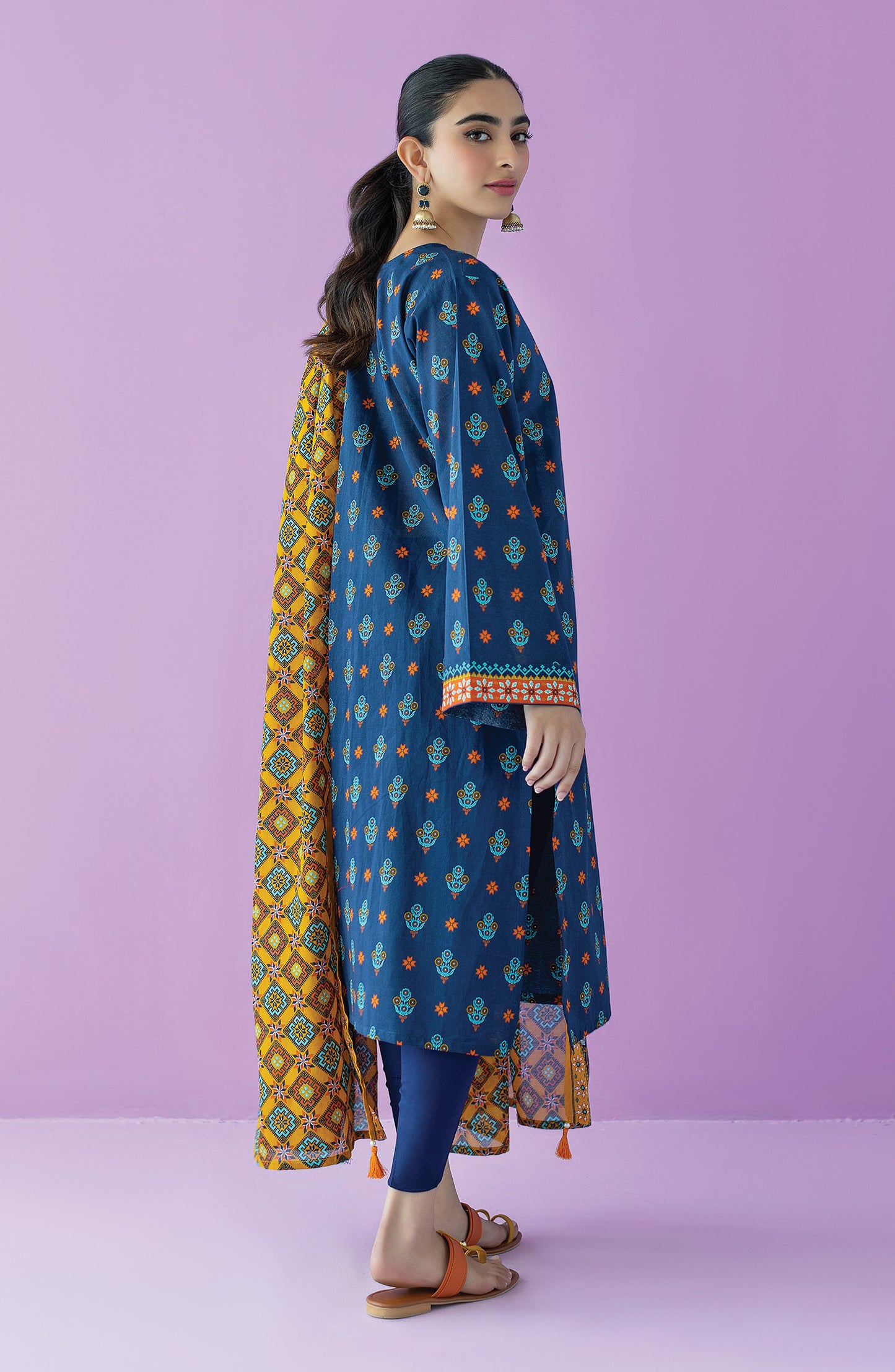 OTL-23-142/S BLUE LAWN  READY TO WEAR SHIRT DUPATTA PANTS