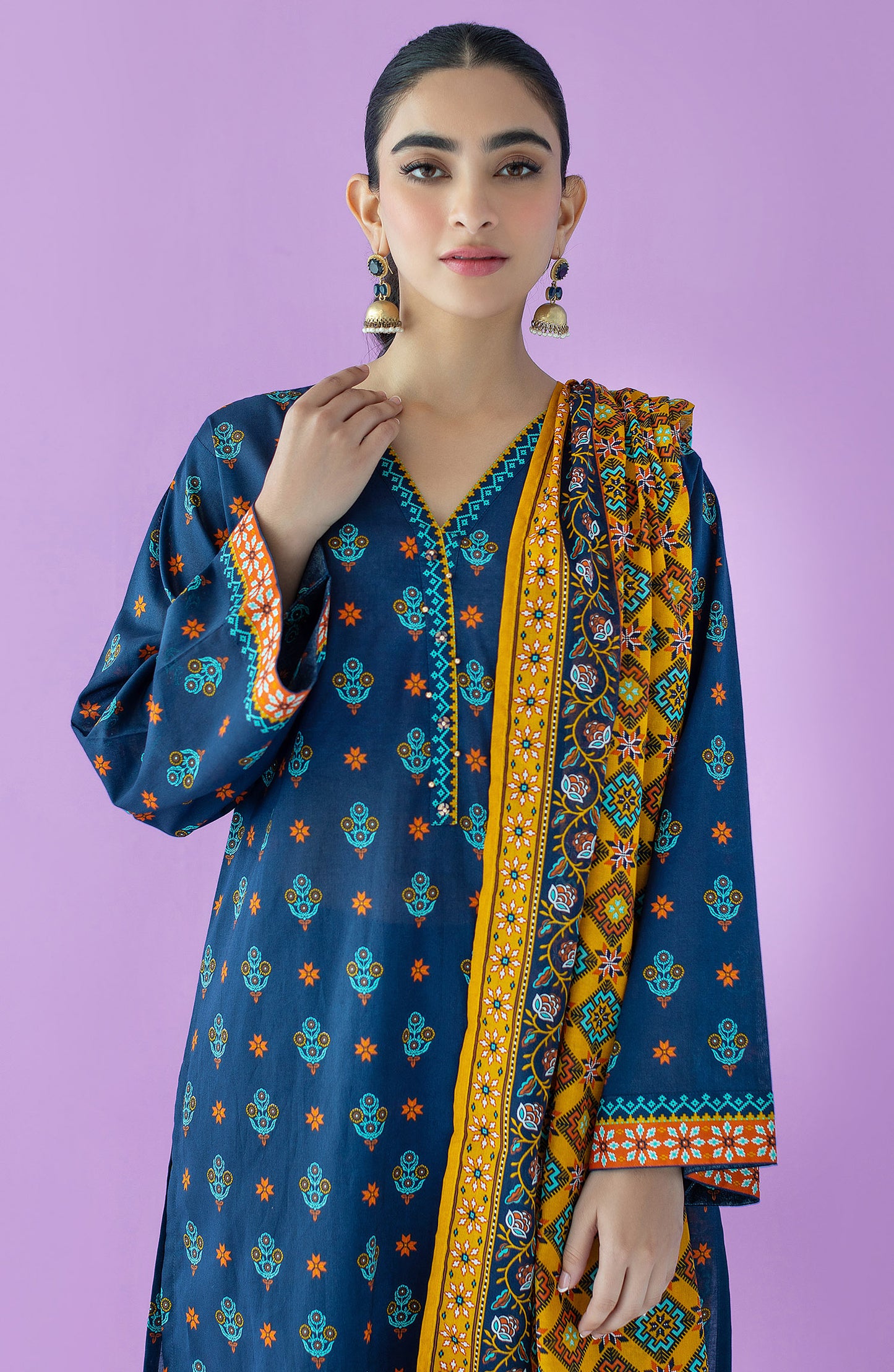 OTL-23-142/S BLUE LAWN  READY TO WEAR SHIRT DUPATTA PANTS