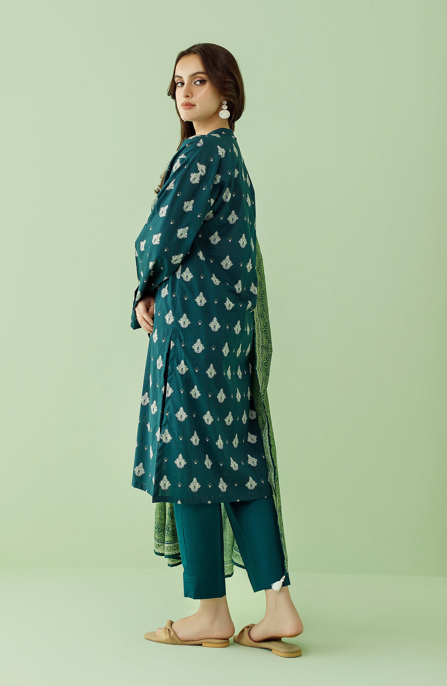 OTL-23-345/S GREEN LAWN Women READY TO WEAR SHIRT DUPATTA PANTS