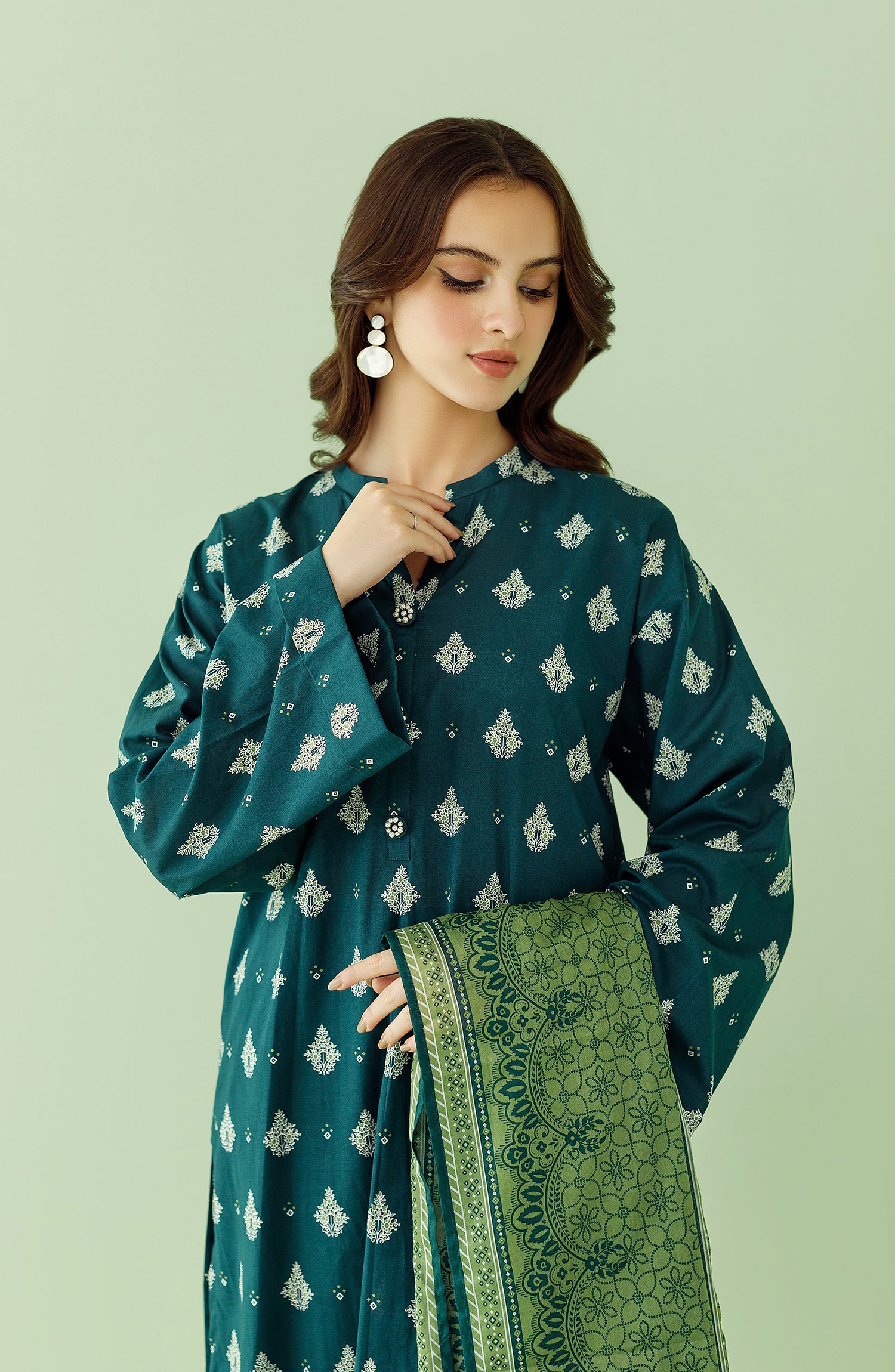 OTL-23-345/S GREEN LAWN Women READY TO WEAR SHIRT DUPATTA PANTS