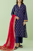 Stitched 3 Piece Printed Lawn Shirt , Cambric Pant and Lawn Dupatta (OTL-23-366/S BLUE)