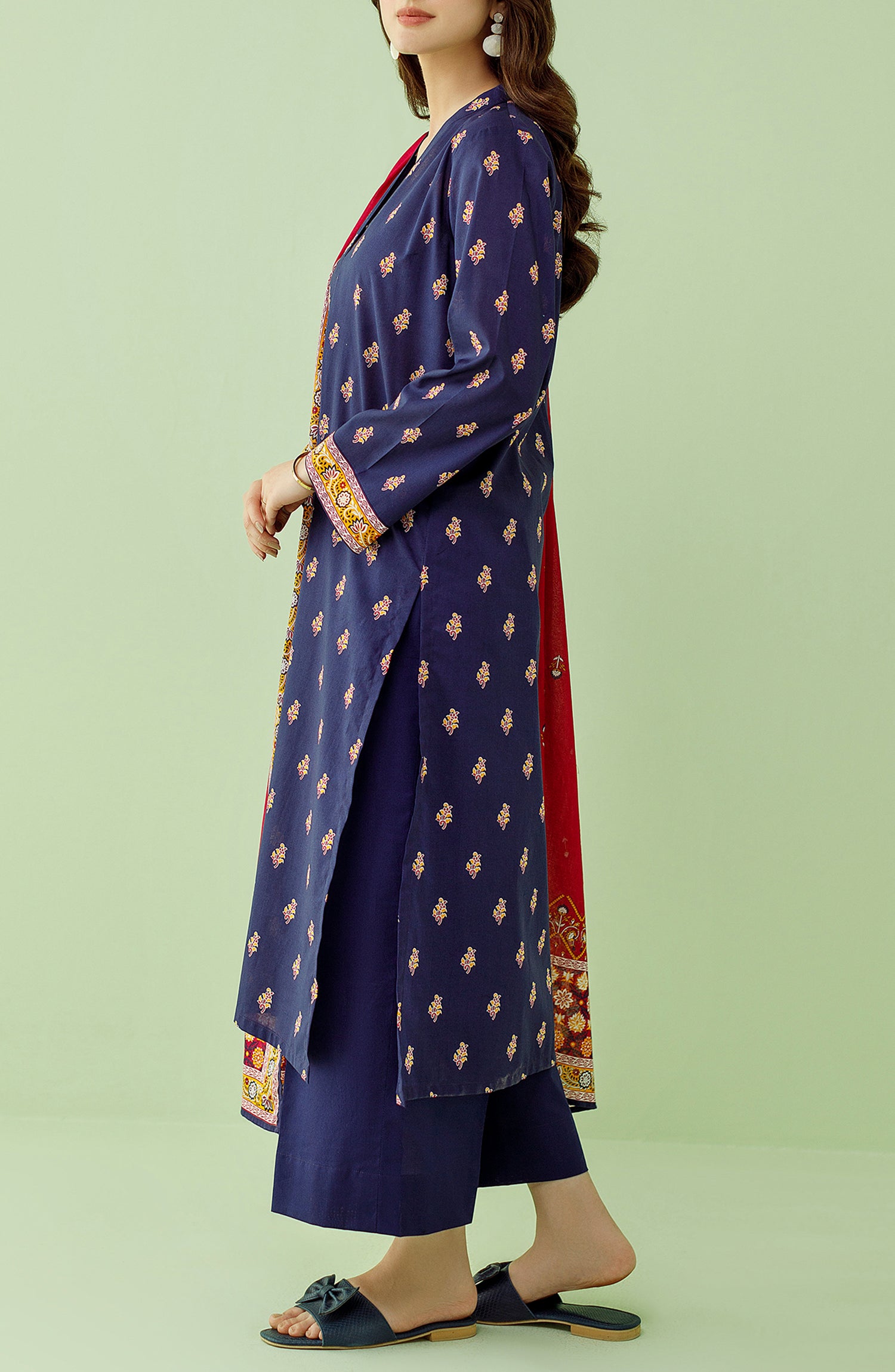 OTL-23-366/U BLUE LAWN Women UNSTITCHED SHIRT DUPATTA PANTS