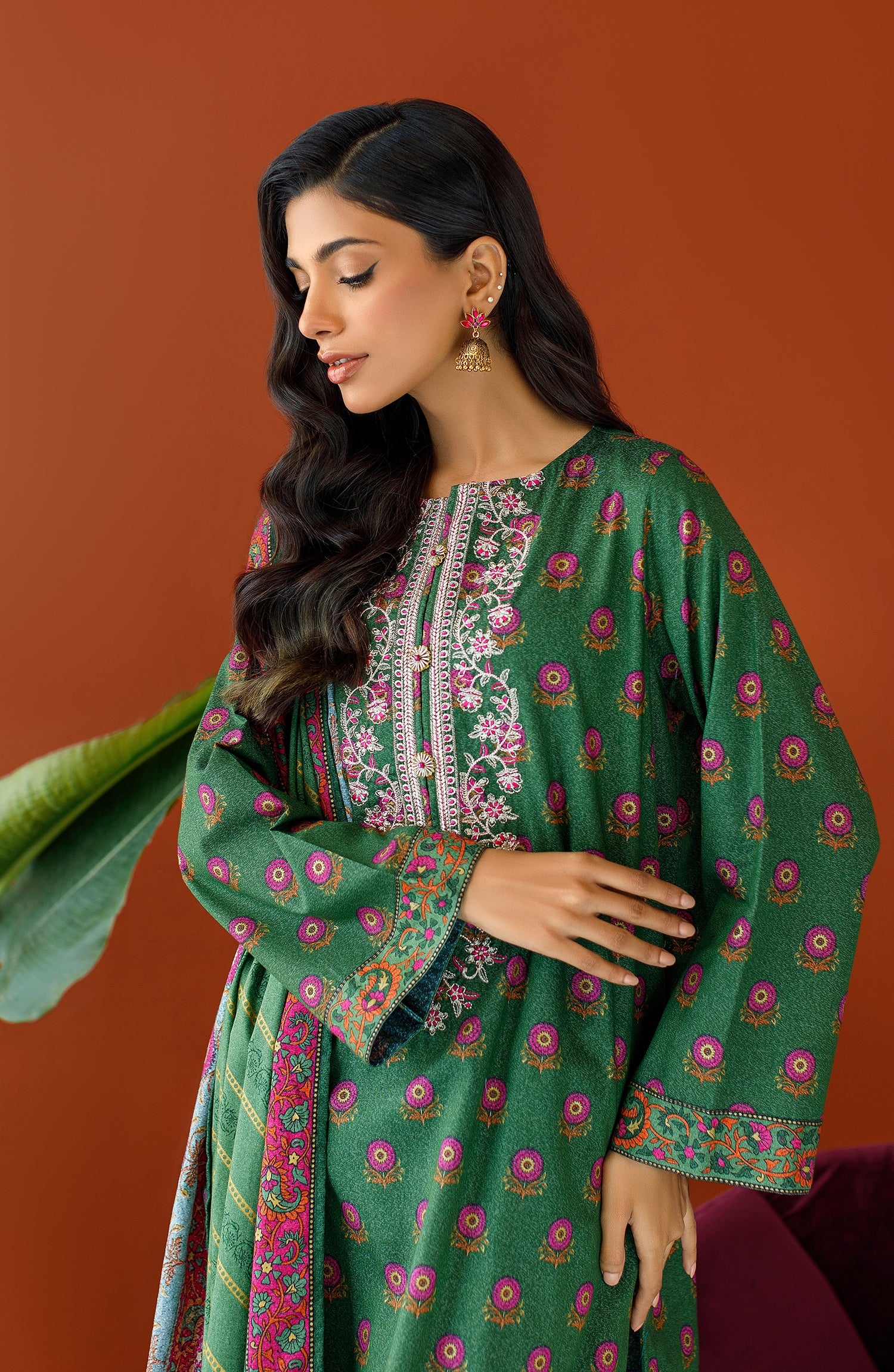 Orient Unstitched 3 Piece Embroidered Karandi Shirt , Karandi Pant And ...