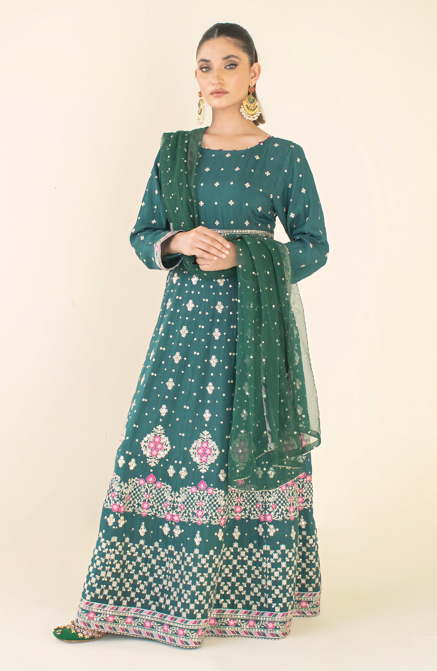 Stitched Luxury Festive Formal Shirt Dupatta & Pant - 3 Piece - NF-SDT-23-032