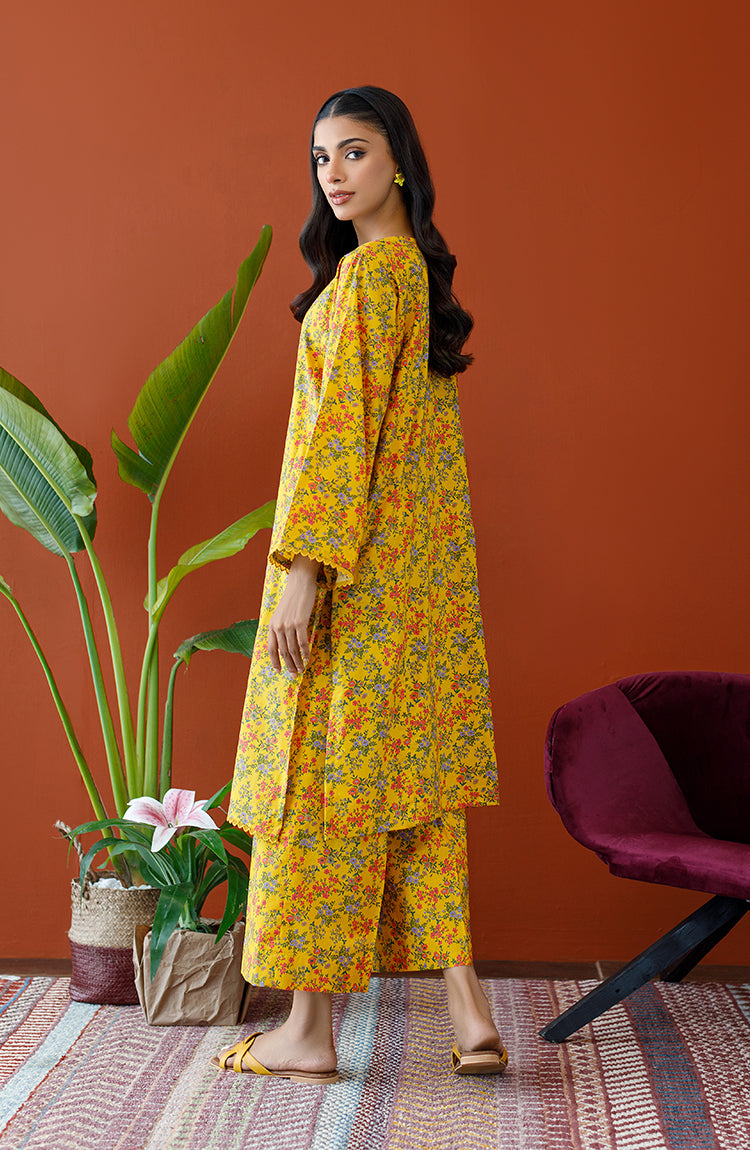 NRDS-23-141/S YELLOW LAWN Women READY TO WEAR SHIRT PANTS