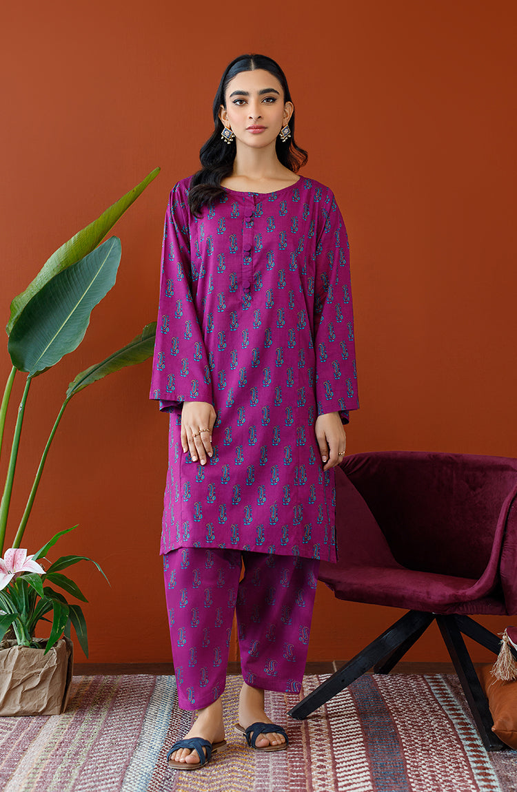 NRDS-23-155/S MAGENTA COTTON SLUB Women READY TO WEAR SHIRT PANTS