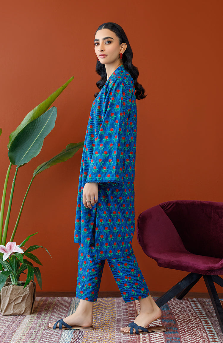 NRDS-23-158/U BLUE KHADDAR Women UNSTITCHED SHIRT PANTS