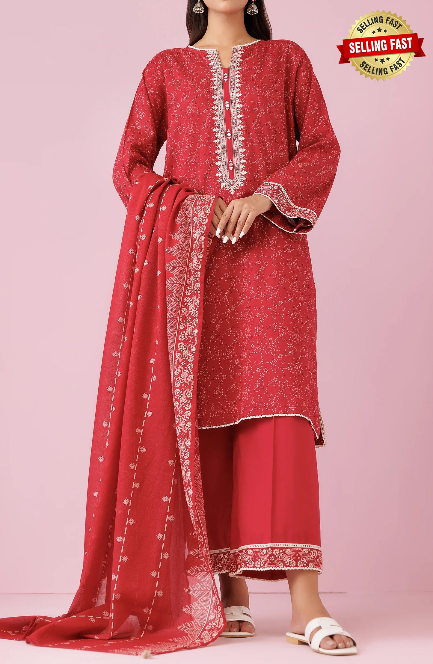 Unstitched | 3 Piece | Embroidered Lawn | OTL-24-123