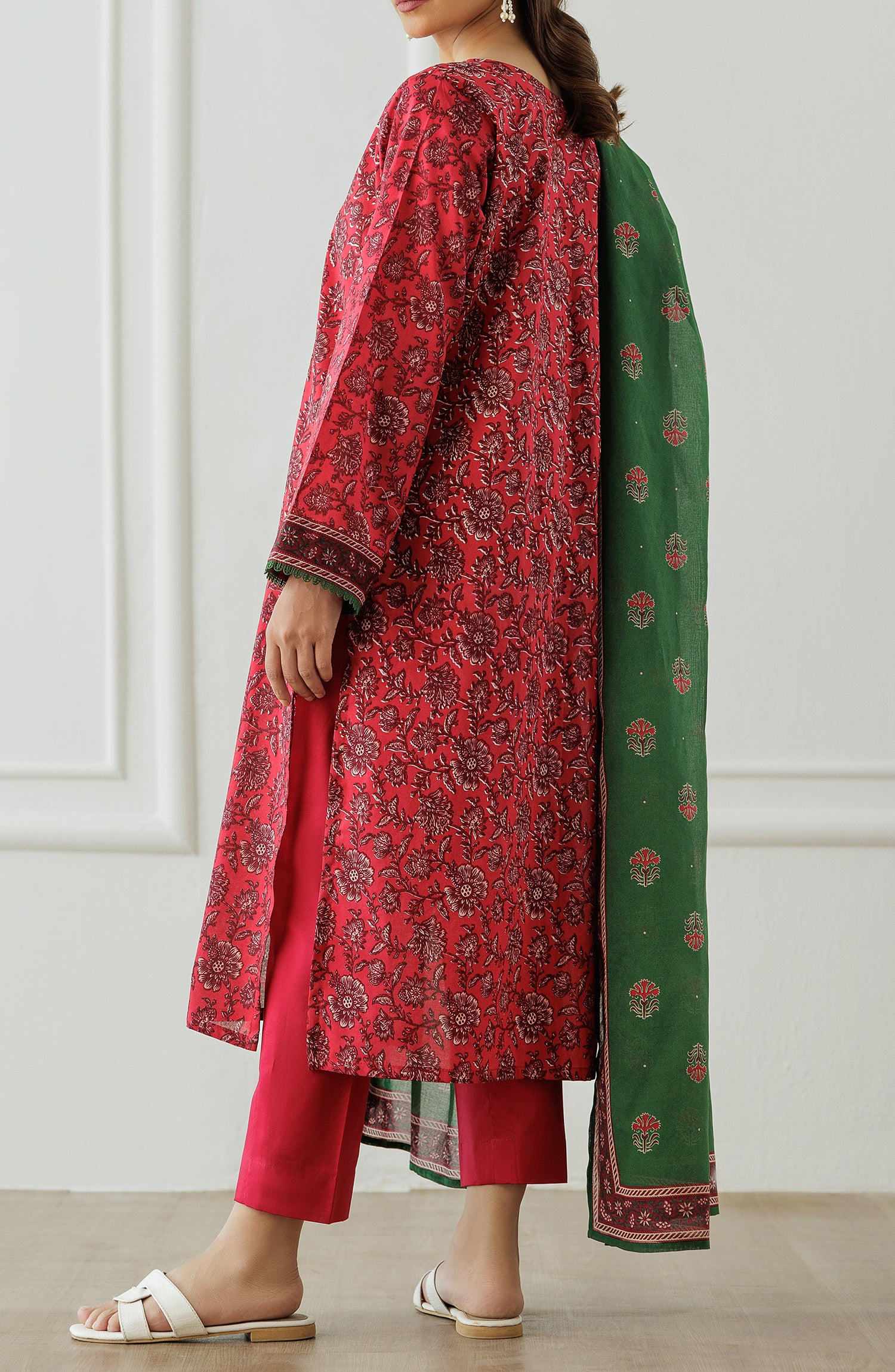 Unstitched Printed Shirt Dupatta & Pant - 3 Piece - OTL-24-212