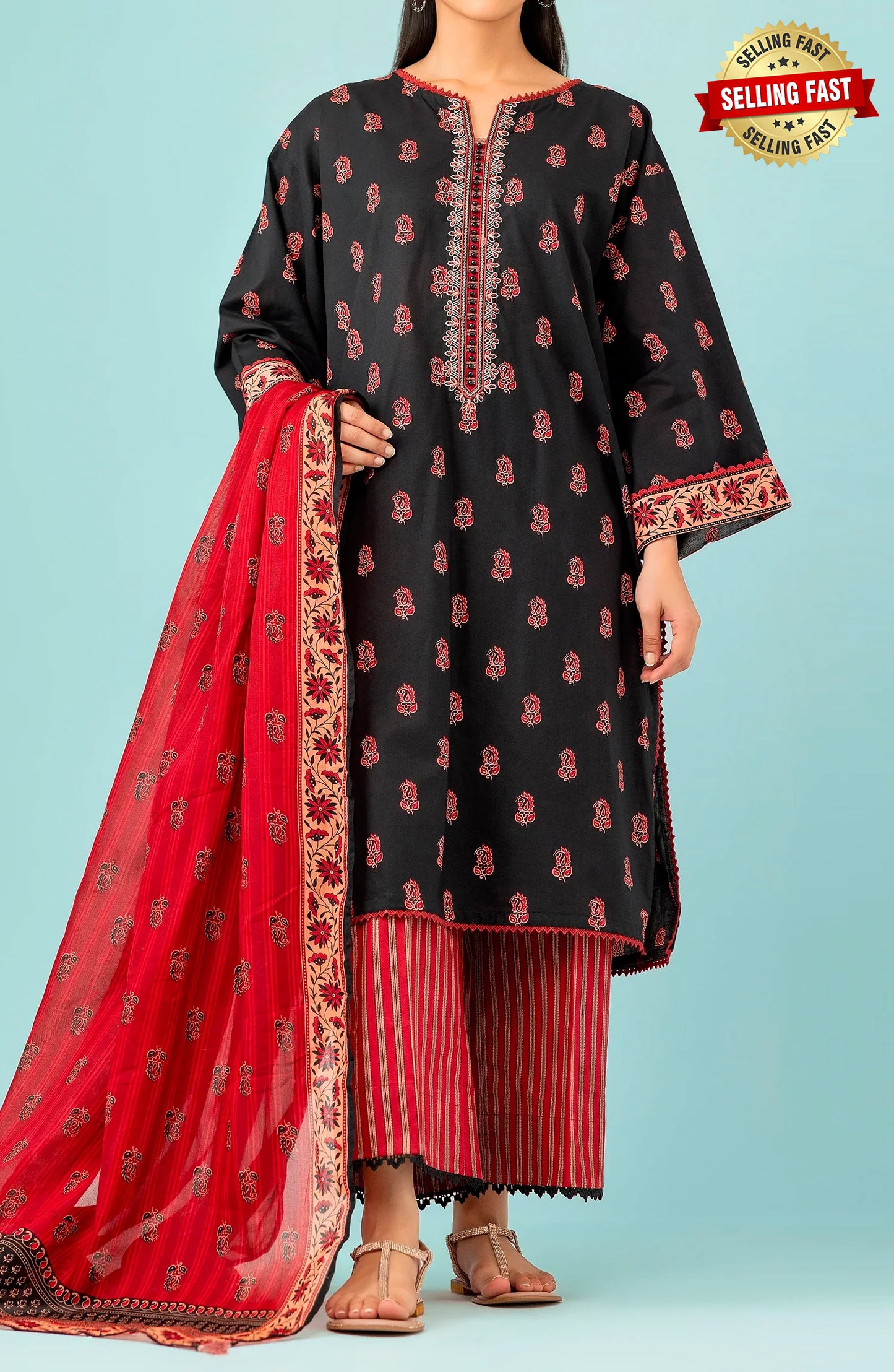 Unstitched | 3 Piece | Embroidered Lawn | OTL-24-241