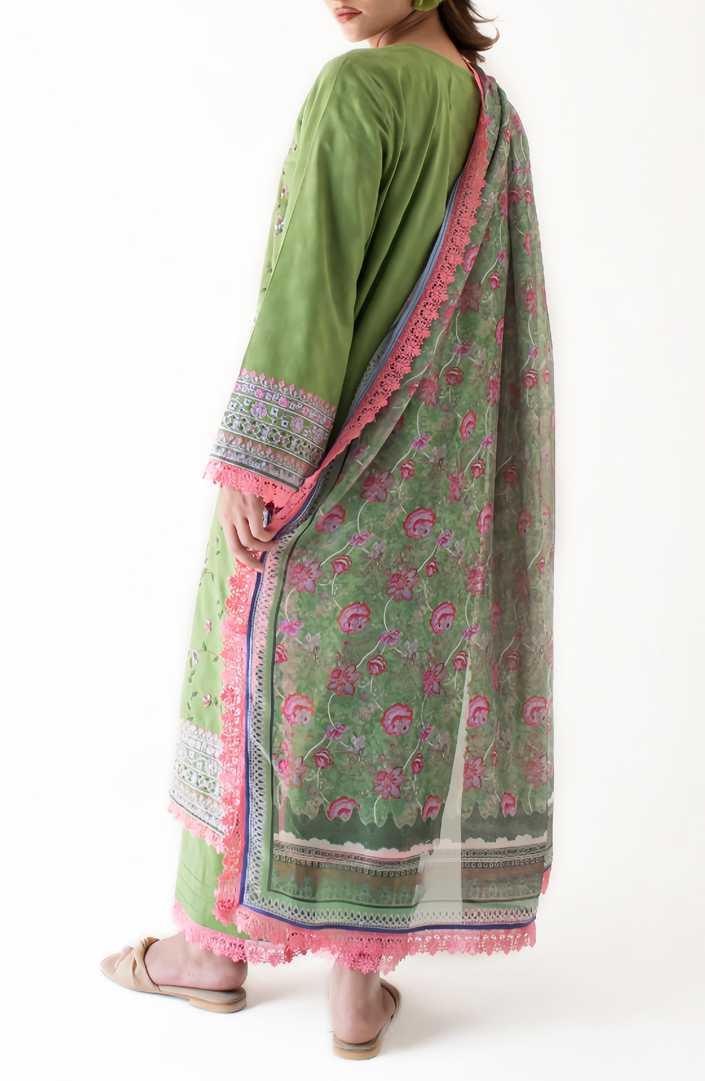 Stitched Premium Embroidered Shirt Dupatta & Pant - 3 Piece - OTL-24-255