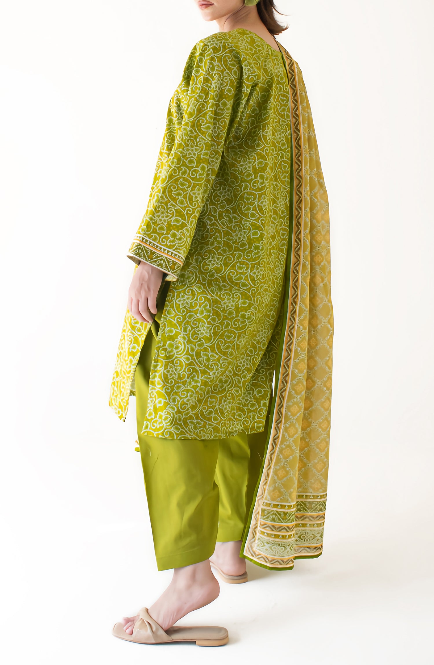 Stitched Printed Shirt Dupatta & Pant - 3 Piece - OTL-24-331