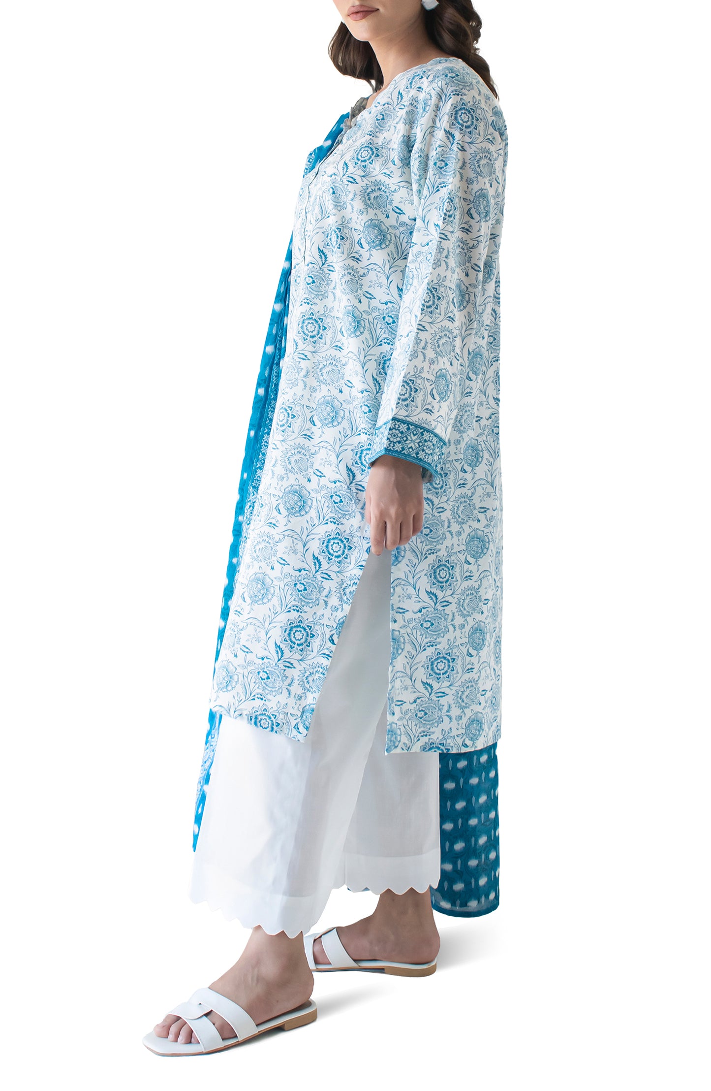 READY TO WEAR Printed Shirt Dupatta & Pant - 3 Piece - OTL-24-333