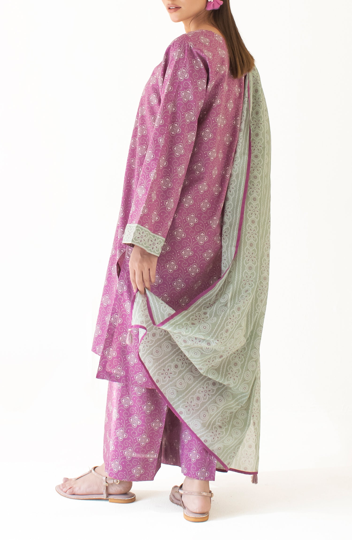 Stitched Printed Shirt Dupatta & Pant - 3 Piece - OTL-24-334