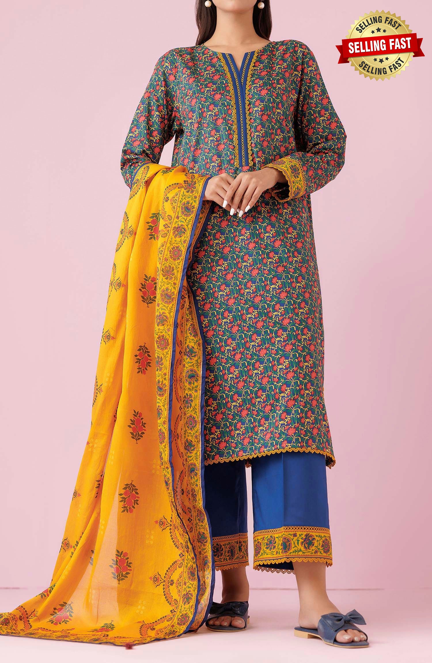 Unstitched | 3 Piece | Printed Lawn | OTL-24-348