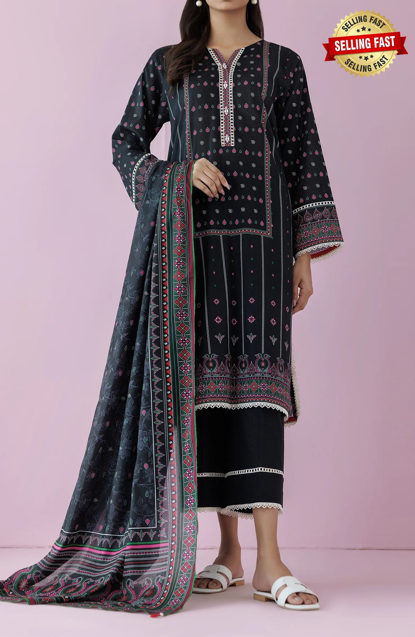 Stitched | 3 Piece | Printed Lawn | OTL-24-405