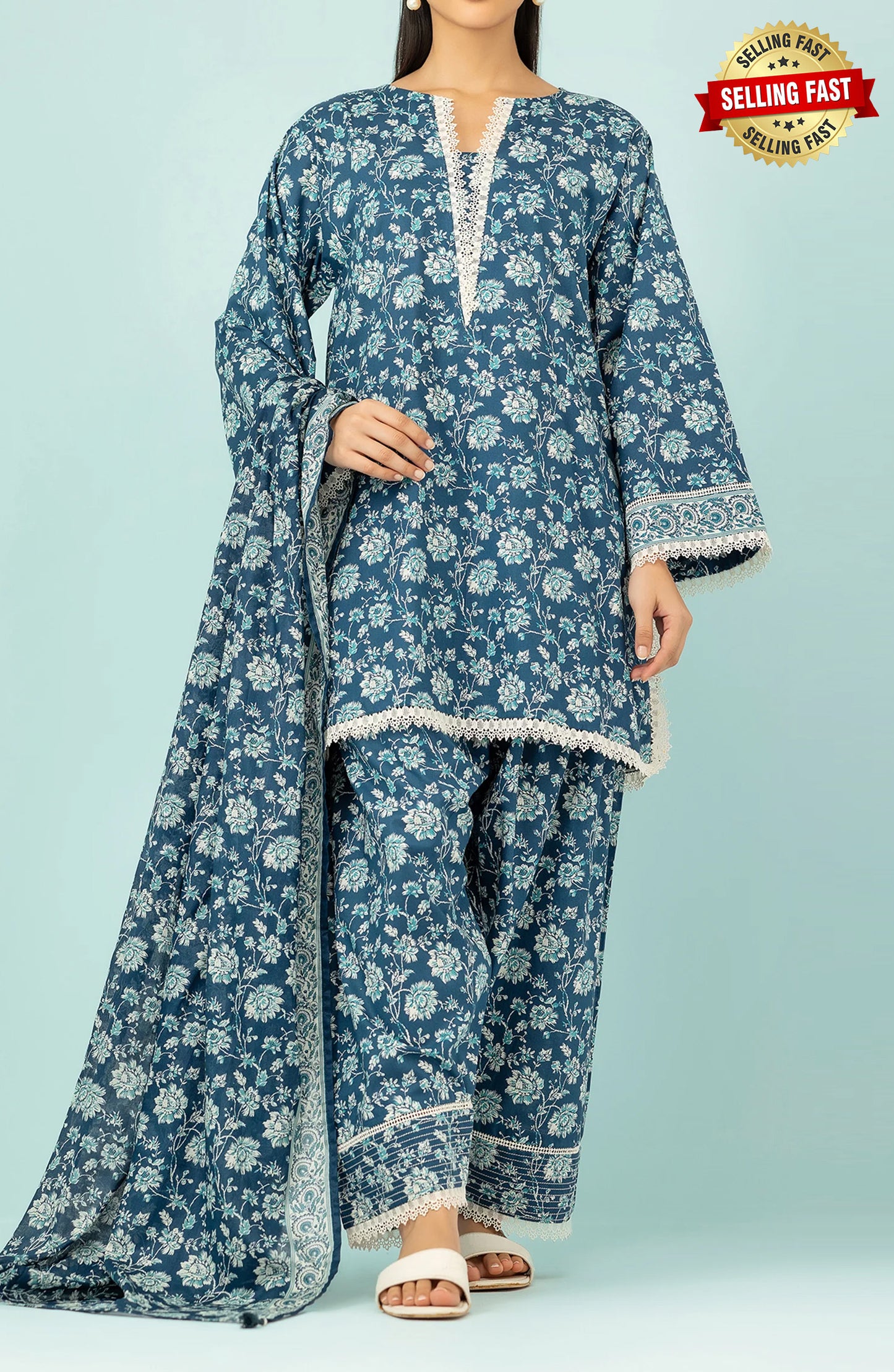 Unstitched | 3 Piece | Printed Lawn | OTL-24-422