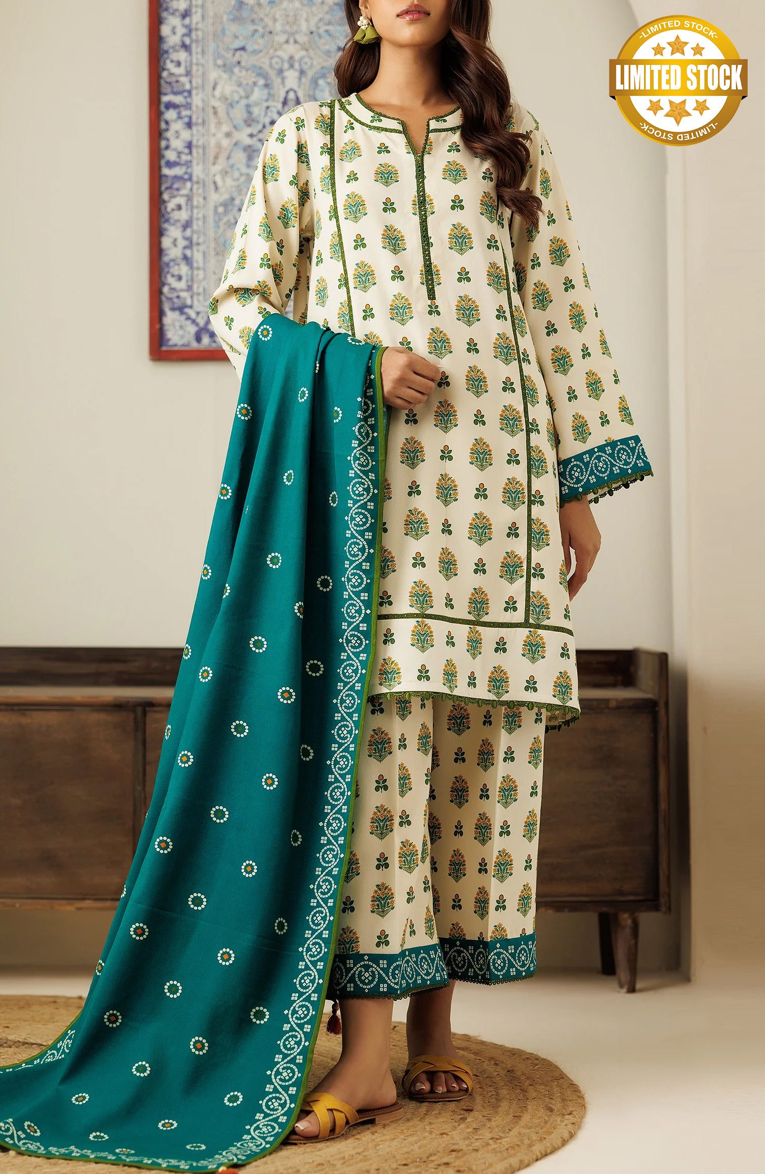 Unstitched | 3 Piece | Printed Linen | OTL-24-456