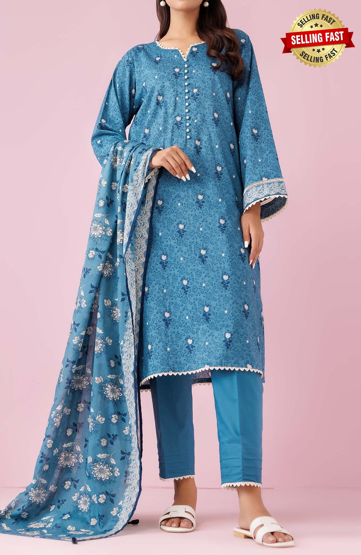 Unstitched | 3 Piece | Printed Lawn | OTL-24-465