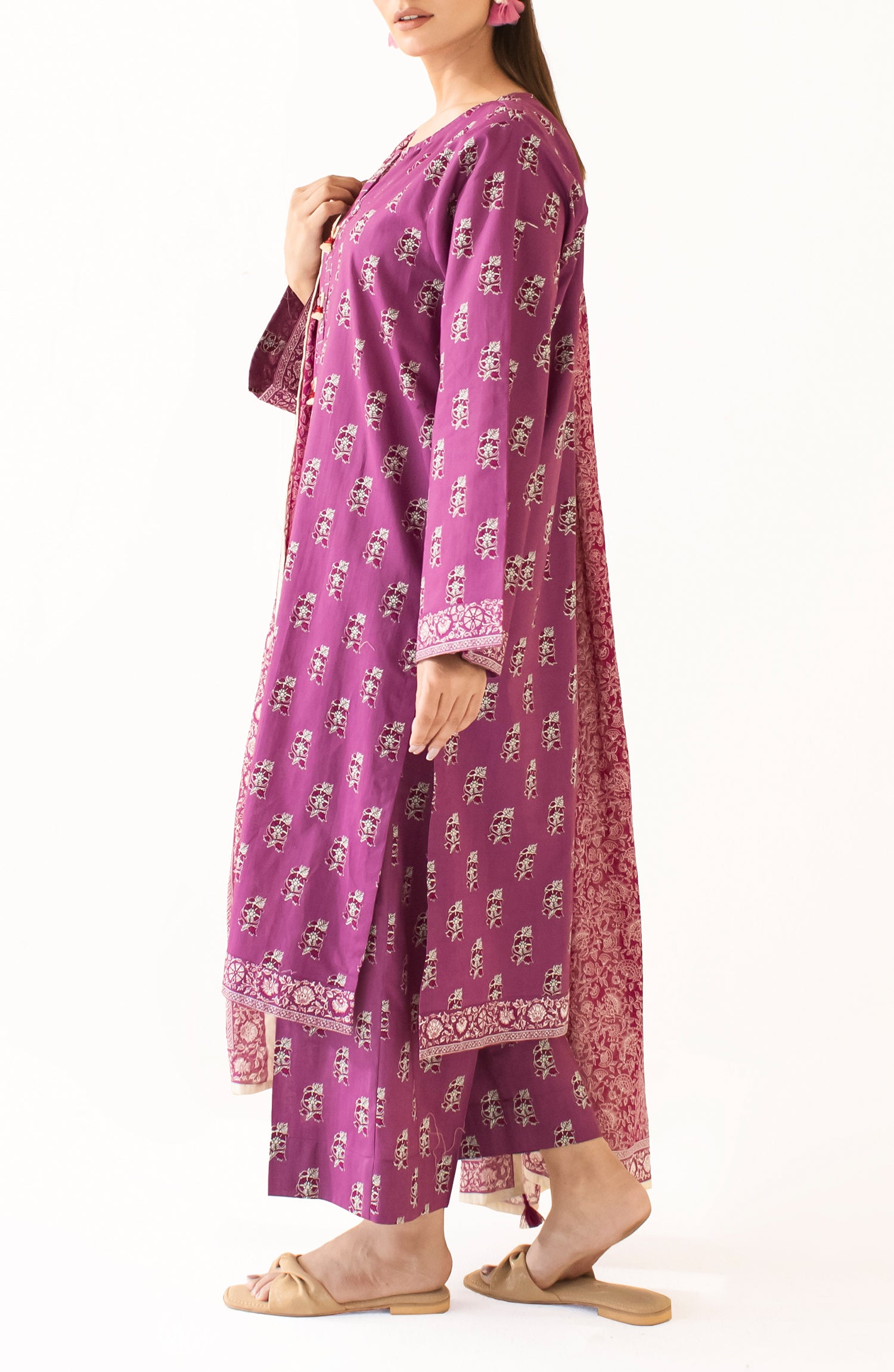 Stitched Printed Shirt Dupatta & Pant - 3 Piece - OTL-24-470