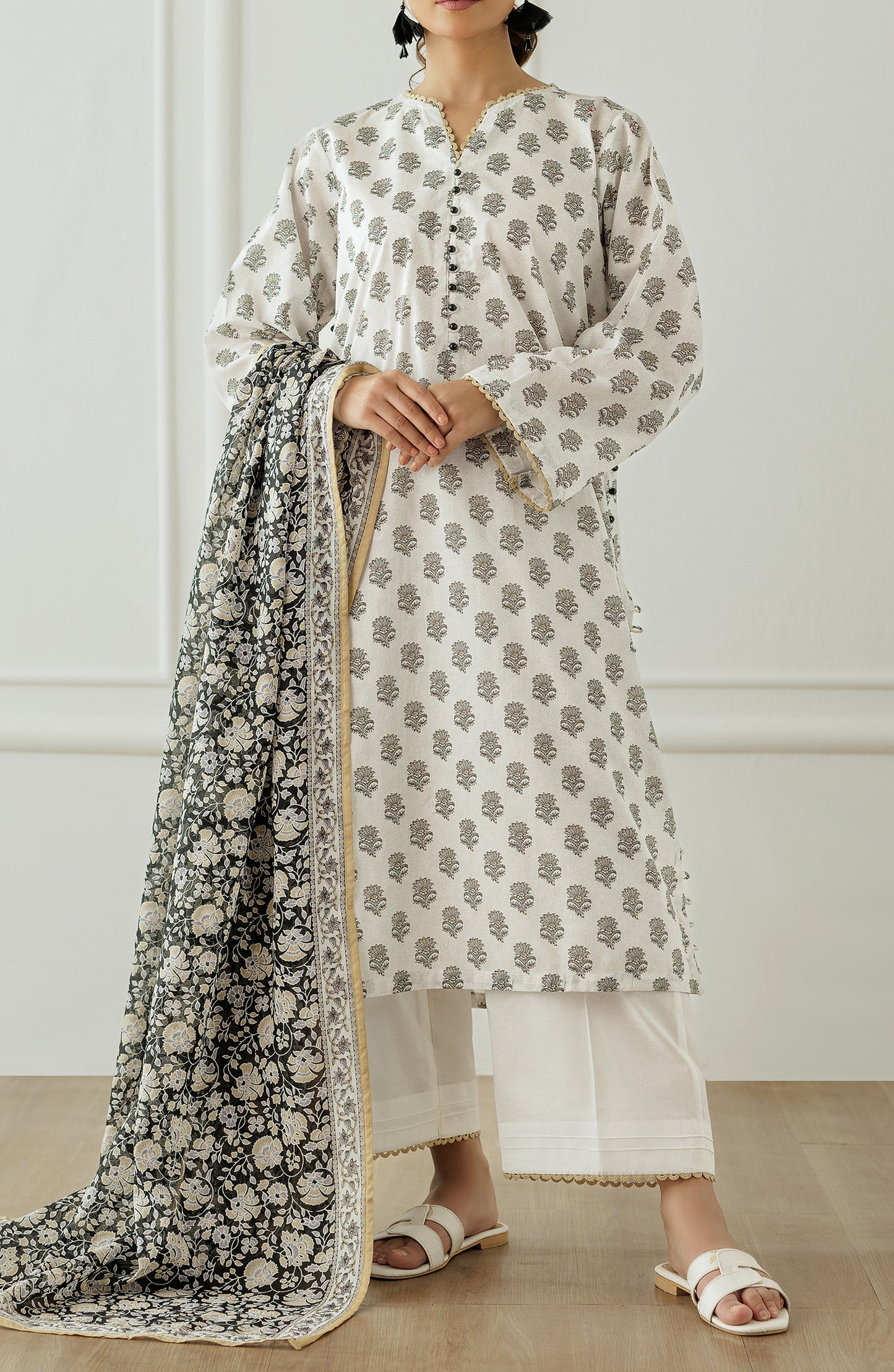 Unstitched Printed Shirt Dupatta & Pant - 3 Piece - OTL-25-005