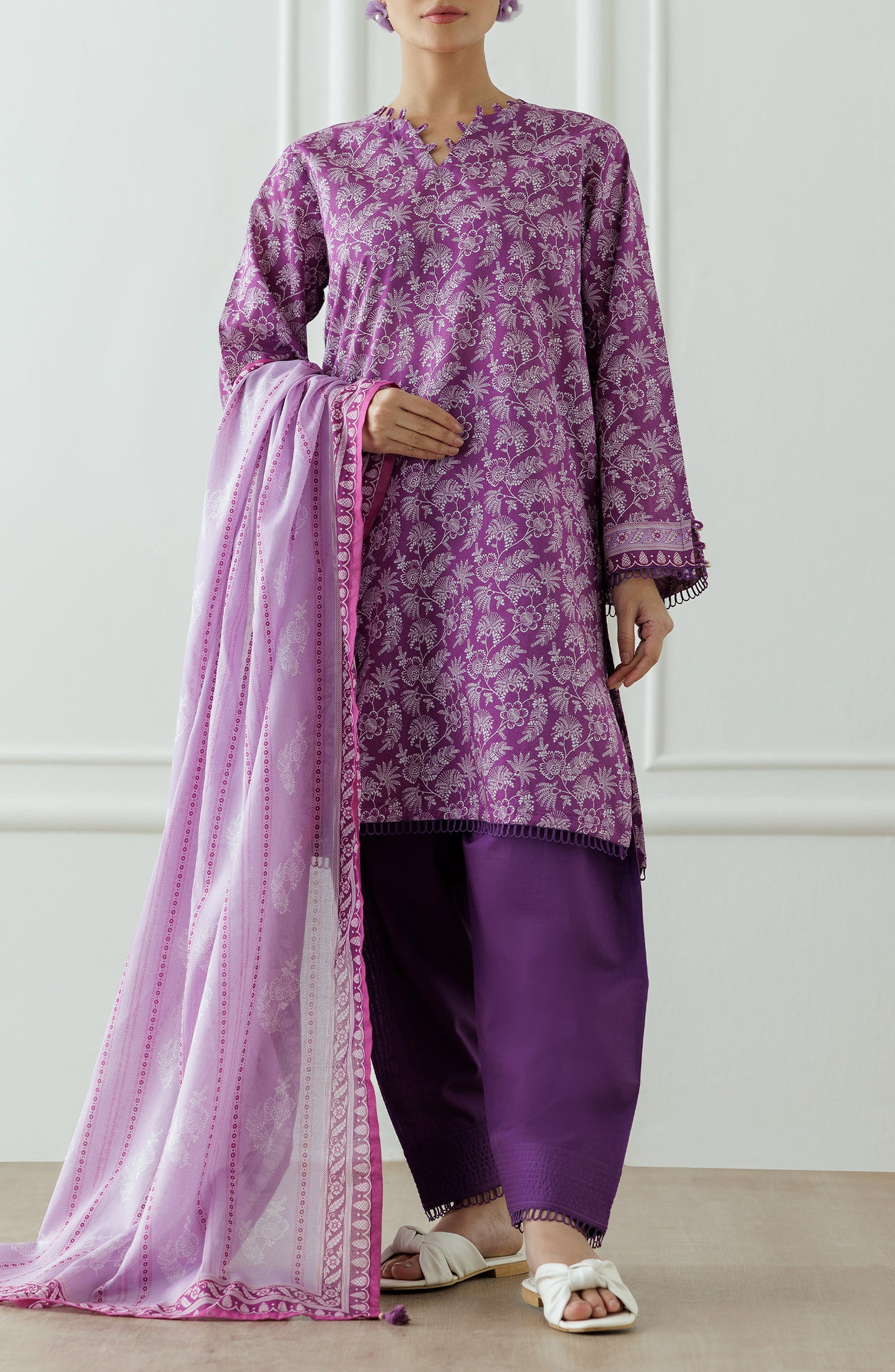 Stitched Printed Shirt Dupatta & Pant - 3 Piece - OTL-25-007