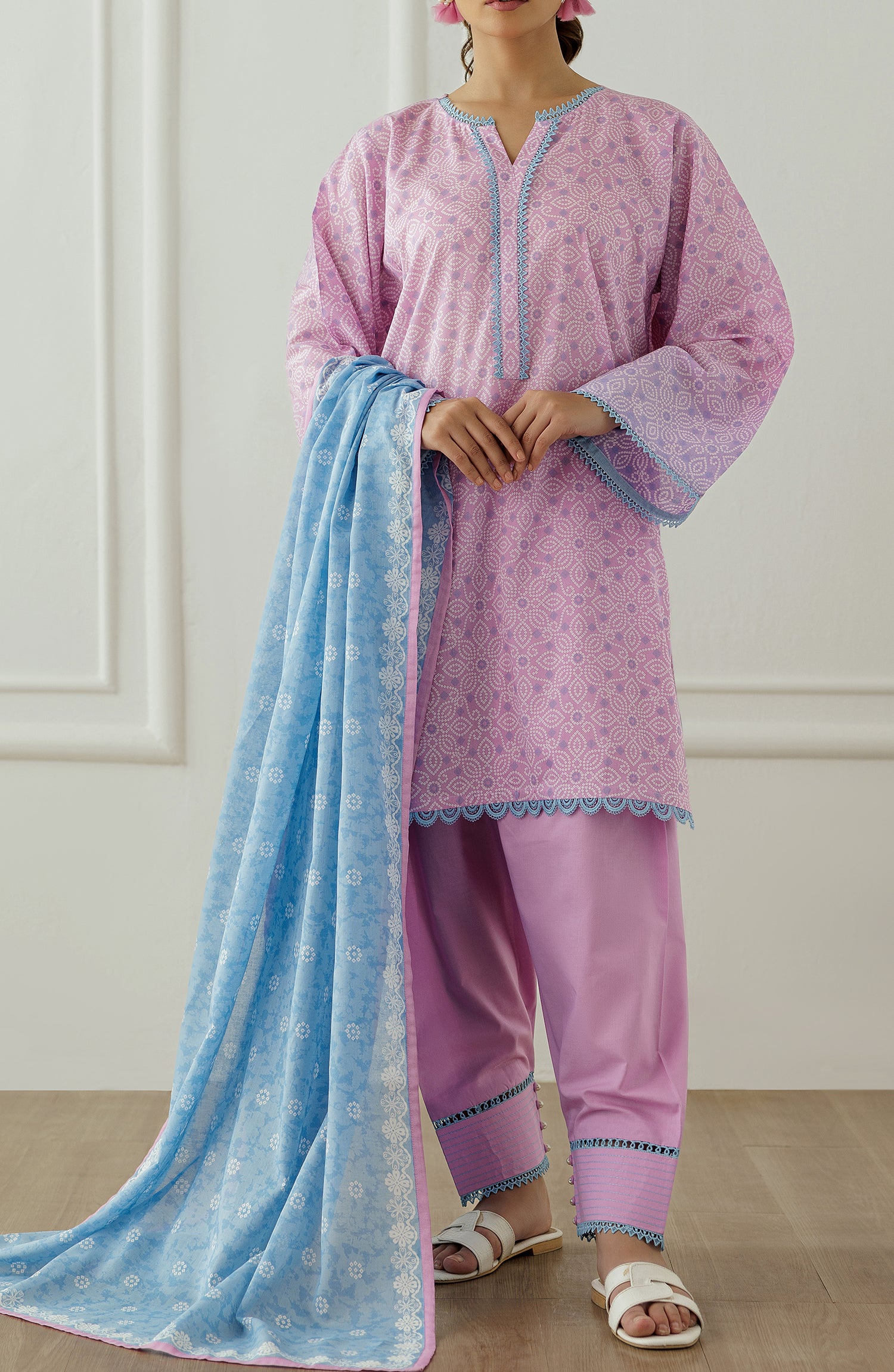 Unstitched Printed Shirt Dupatta & Pant - 3 Piece - OTL-25-008