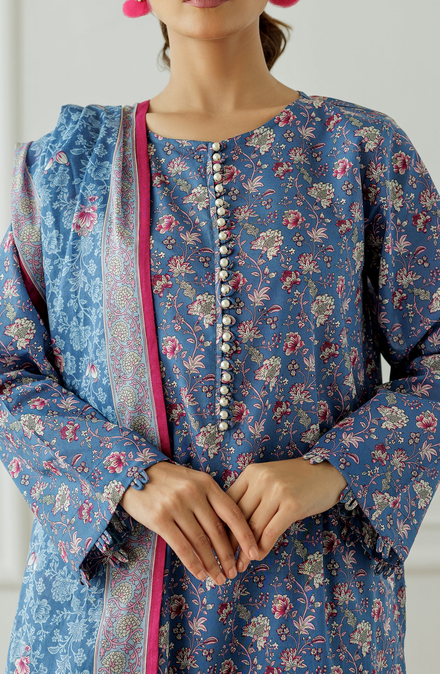 Unstitched Printed Shirt Dupatta & Pant - 3 Piece - OTL-25-012