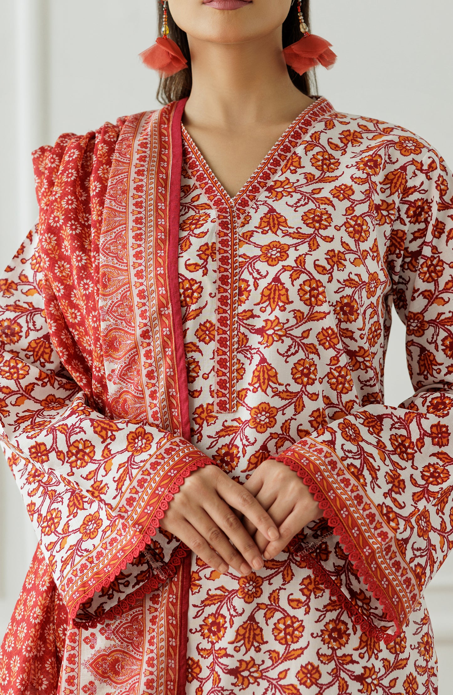 Stitched Printed Shirt Dupatta & Pant - 3 Piece - OTL-25-013