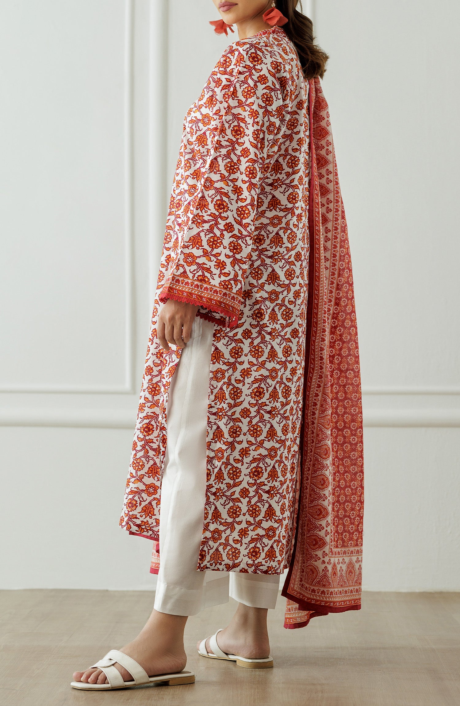 Stitched Printed Shirt Dupatta & Pant - 3 Piece - OTL-25-013