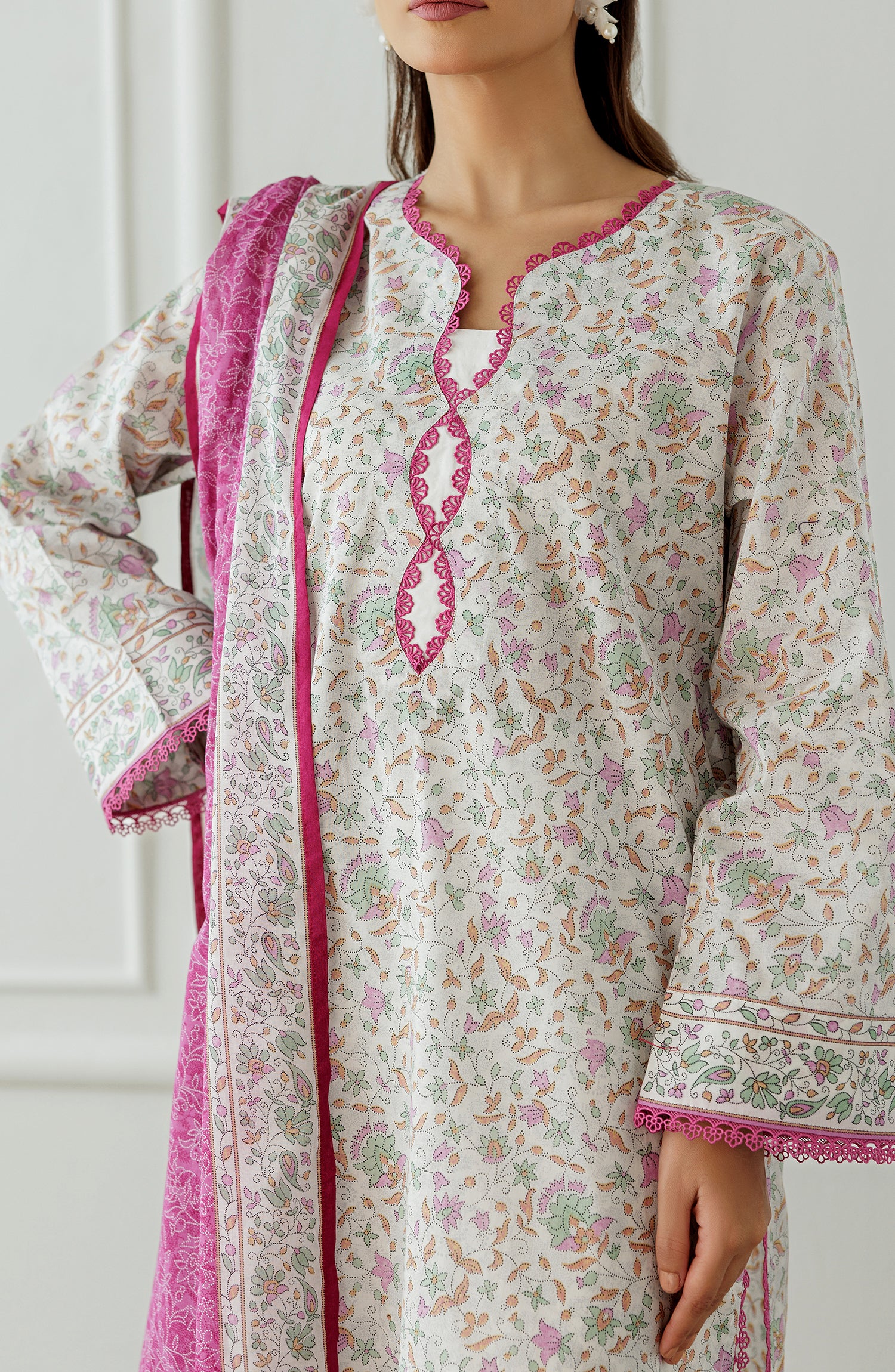 Stitched Printed Shirt Dupatta & Pant - 3 Piece - OTL-25-016