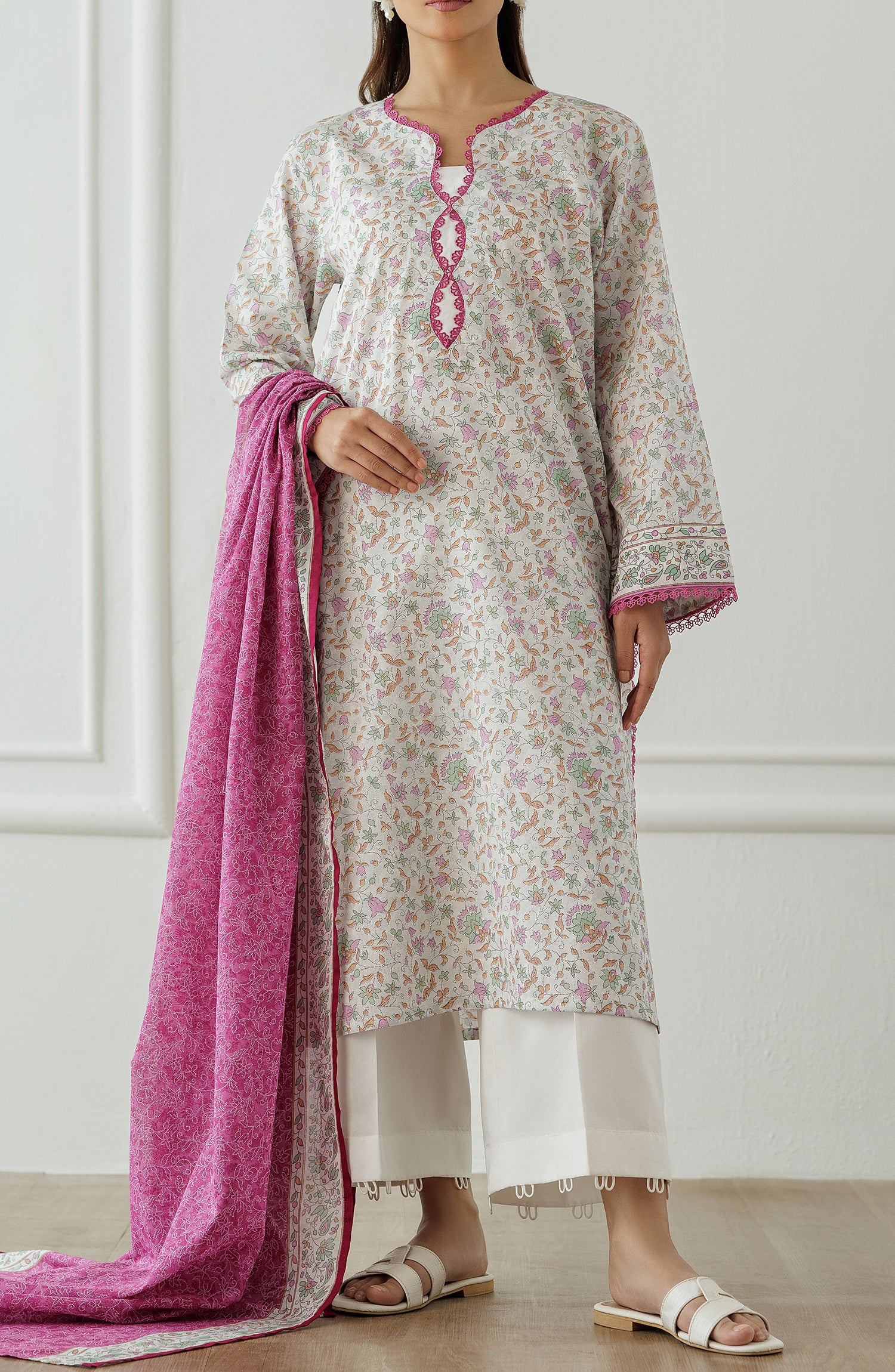 Stitched Printed Shirt Dupatta & Pant - 3 Piece - OTL-25-016