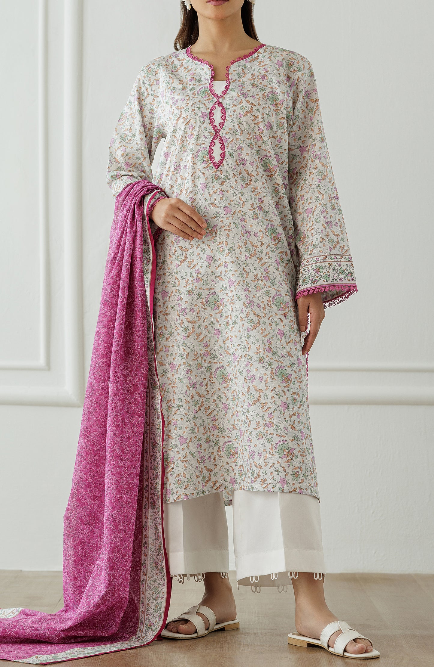 Unstitched Printed Shirt Dupatta & Pant - 3 Piece - OTL-25-016